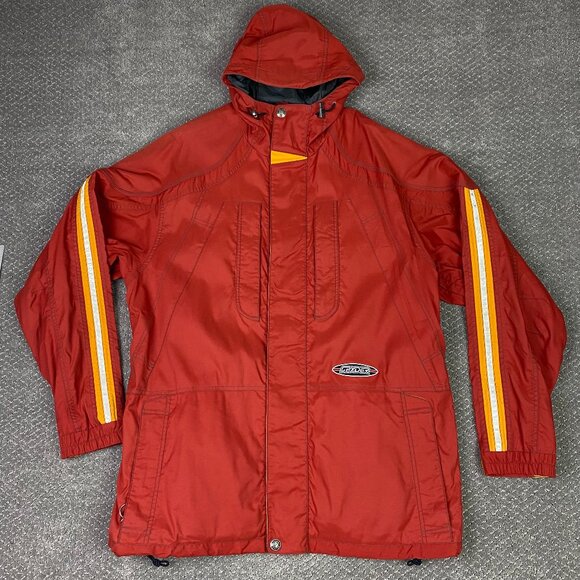 Vintage Spyder XT Snowboard Jacket Men's Large Red Ski Winter Hooded Nylon - Picture 1 of 16